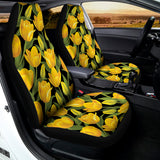 Yellow Tulip Pattern Print Universal Fit Car Seat Covers 102422