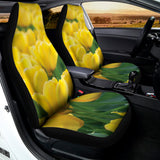 Yellow Tulip Print Universal Fit Car Seat Covers 102422