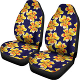 Yellow Watercolor Lily Pattern Print Universal Fit Car Seat Covers 102422