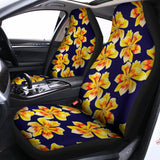 Yellow Watercolor Lily Pattern Print Universal Fit Car Seat Covers 102422
