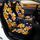 Yellow Watercolor Lily Pattern Print Universal Fit Car Seat Covers 102422
