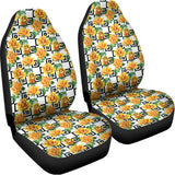 Yellow Watercolor Rose Print Universal Fit Car Seat Covers 102422