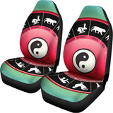 Yin Yang Chinese Zodiac Signs Print Universal Fit Car Seat Covers 102422