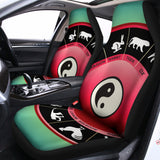 Yin Yang Chinese Zodiac Signs Print Universal Fit Car Seat Covers 102422