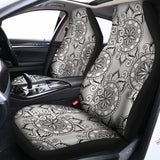 Zentangle Floral Pattern Print Universal Fit Car Seat Covers 102422