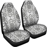 Zentangle Floral Pattern Print Universal Fit Car Seat Covers 102422