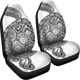 Zentangle Sea Turtle Print Universal Fit Car Seat Covers 102422