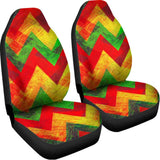 Zig Zag Reggae Pattern Print Universal Fit Car Seat Covers 102422