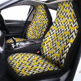Zigzag Banana Pattern Print Universal Fit Car Seat Covers 102422