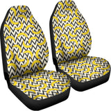 Zigzag Banana Pattern Print Universal Fit Car Seat Covers 102422