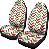 Zigzag Merry Christmas Pattern Print Universal Fit Car Seat Covers 102422