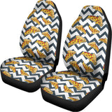 Zigzag Pizza Pattern Print Universal Fit Car Seat Covers 102422