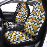 Zigzag Pizza Pattern Print Universal Fit Car Seat Covers 102422