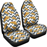 Zigzag Pizza Pattern Print Universal Fit Car Seat Covers 102422