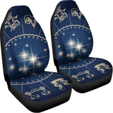 Zodiac Astrology Symbols Print Universal Fit Car Seat Covers 102422