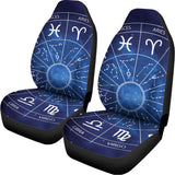 Zodiac Signs Wheel Print Universal Fit Car Seat Covers 102422