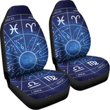 Zodiac Signs Wheel Print Universal Fit Car Seat Covers 102422