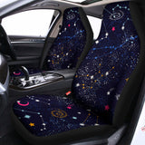 Zodiac Star Signs Galaxy Space Print Universal Fit Car Seat Covers 102422