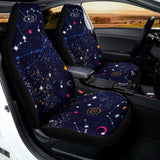 Zodiac Star Signs Galaxy Space Print Universal Fit Car Seat Covers 102422