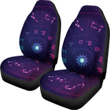 Zodiac Symbols Wheel Print Universal Fit Car Seat Covers 102422