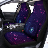 Zodiac Symbols Wheel Print Universal Fit Car Seat Covers 102422