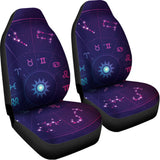 Zodiac Symbols Wheel Print Universal Fit Car Seat Covers 102422