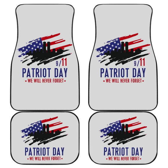 09.11 Patriot Day We Will Never Forget Car Floor Mats 210305 - YourCarButBetter