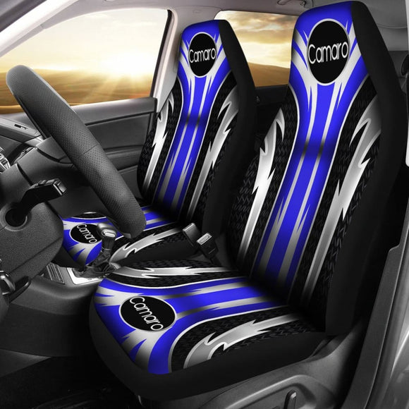 2 Front Camaro Seat Covers Blue 144627 - YourCarButBetter
