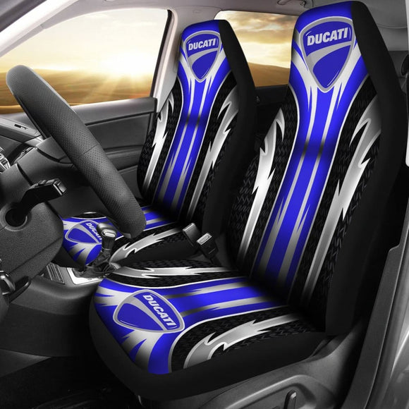 2 Front Ducati Seat Covers Blue 144627 - YourCarButBetter
