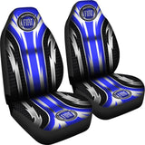 2 Front Fiat Seat Covers Blue 144627 - YourCarButBetter