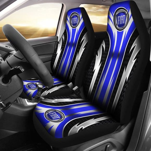 2 Front Fiat Seat Covers Blue 144627 - YourCarButBetter