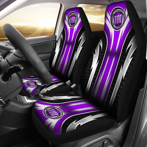 2 Front Fiat Seat Covers Purple 144627 - YourCarButBetter