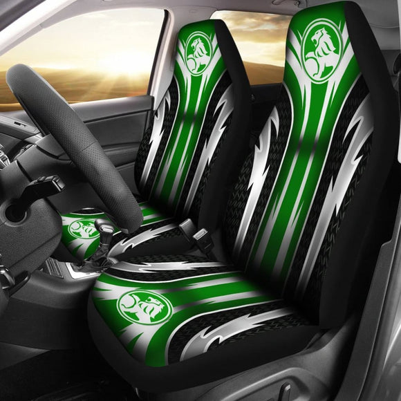 2 Front Holden Seat Covers Green 144627 - YourCarButBetter