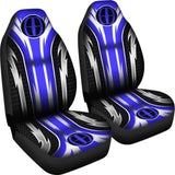 2 Front Lincoln Seat Covers Blue 144627 - YourCarButBetter