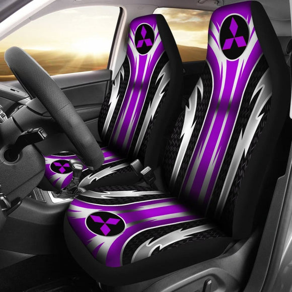 2 Front Mitsubishi Seat Covers Purple 144627 - YourCarButBetter