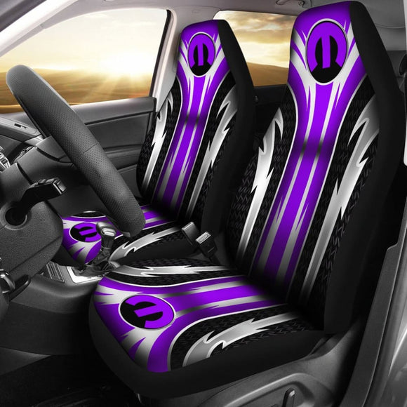 2 Front Mopar Seat Covers Purple 144627 - YourCarButBetter