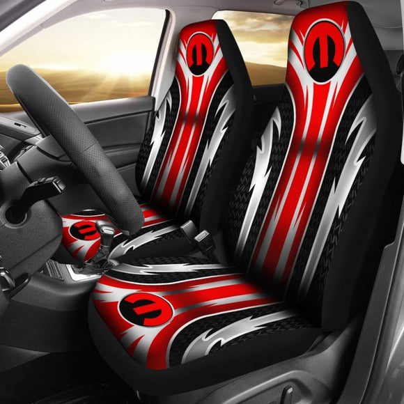 2 Front Mopar Seat Covers Red 144627 - YourCarButBetter