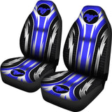 2 Front Mustang Seat Covers Blue 144627 - YourCarButBetter