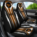 2 Front Mustang Seat Covers Brown 144627 - YourCarButBetter