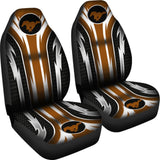 2 Front Mustang Seat Covers Brown 144627 - YourCarButBetter