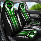 2 Front Mustang Seat Covers Green 144627 - YourCarButBetter