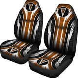 2 Front Pontiac Seat Covers Brown 144627 - YourCarButBetter