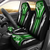 2 Front Porsche Seat Covers Green 144627 - YourCarButBetter