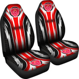 2 Front Scania Seat Covers Red 144627 - YourCarButBetter