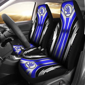 2 Front Skoda Seat Covers Blue 144627 - YourCarButBetter