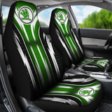 2 Front Skoda Seat Covers Green 144627 - YourCarButBetter