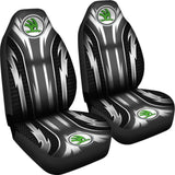 2 Front Skoda Seat Covers Grey 144627 - YourCarButBetter
