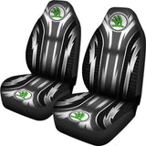 2 Front Skoda Seat Covers Grey 144627 - YourCarButBetter