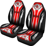 2 Front Skoda Seat Covers Red 144627 - YourCarButBetter