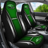 2 Front Subaru Seat Covers Green 144627 - YourCarButBetter